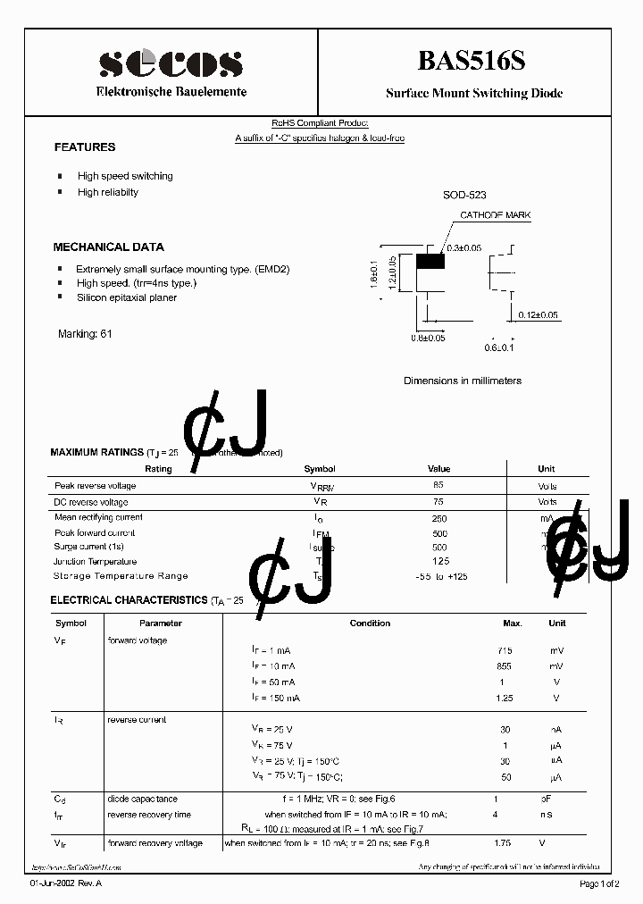 BAS516S_4604564.PDF Datasheet