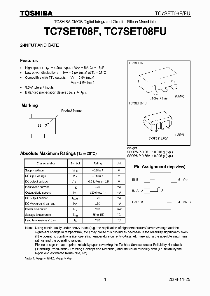 TC7SET08FU09_4605473.PDF Datasheet