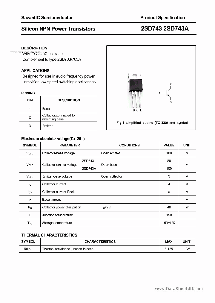 2SD743A_4605640.PDF Datasheet