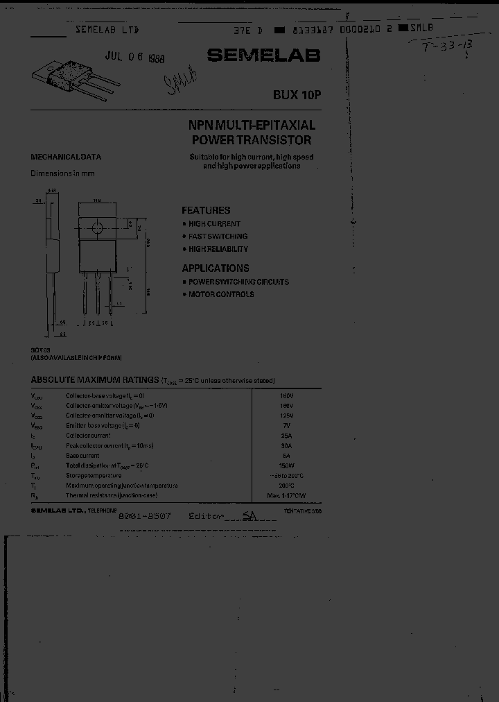 BUX10P_4607897.PDF Datasheet