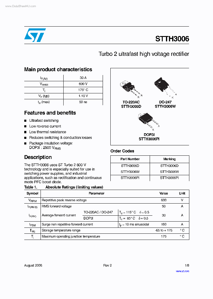 STTH3006_4607930.PDF Datasheet
