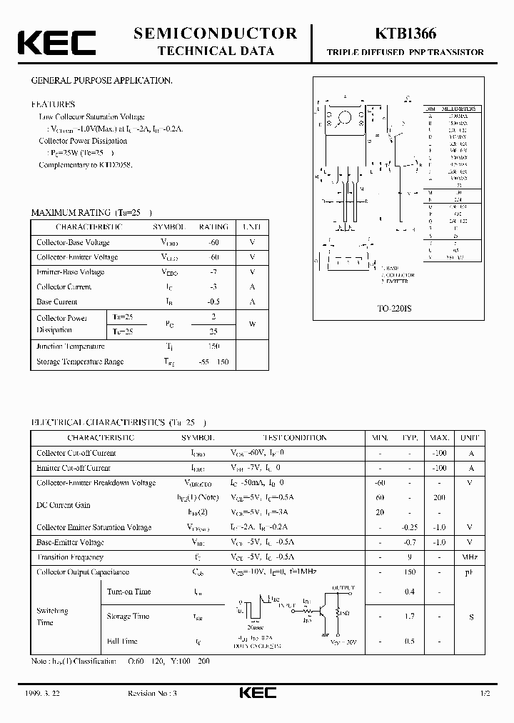 KTB1366_4611097.PDF Datasheet