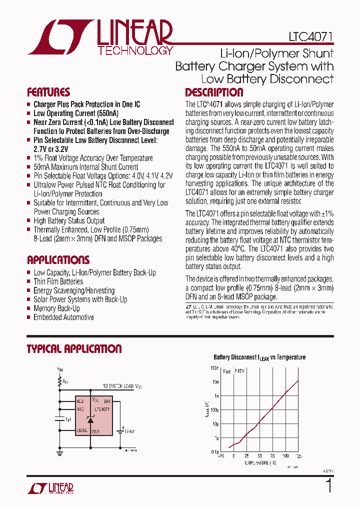 LTC4071_4611087.PDF Datasheet