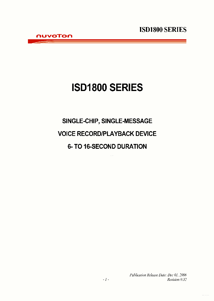 ISD1800_4611577.PDF Datasheet