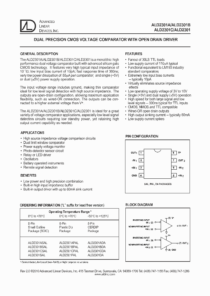 ALD2301CSAL_4612282.PDF Datasheet