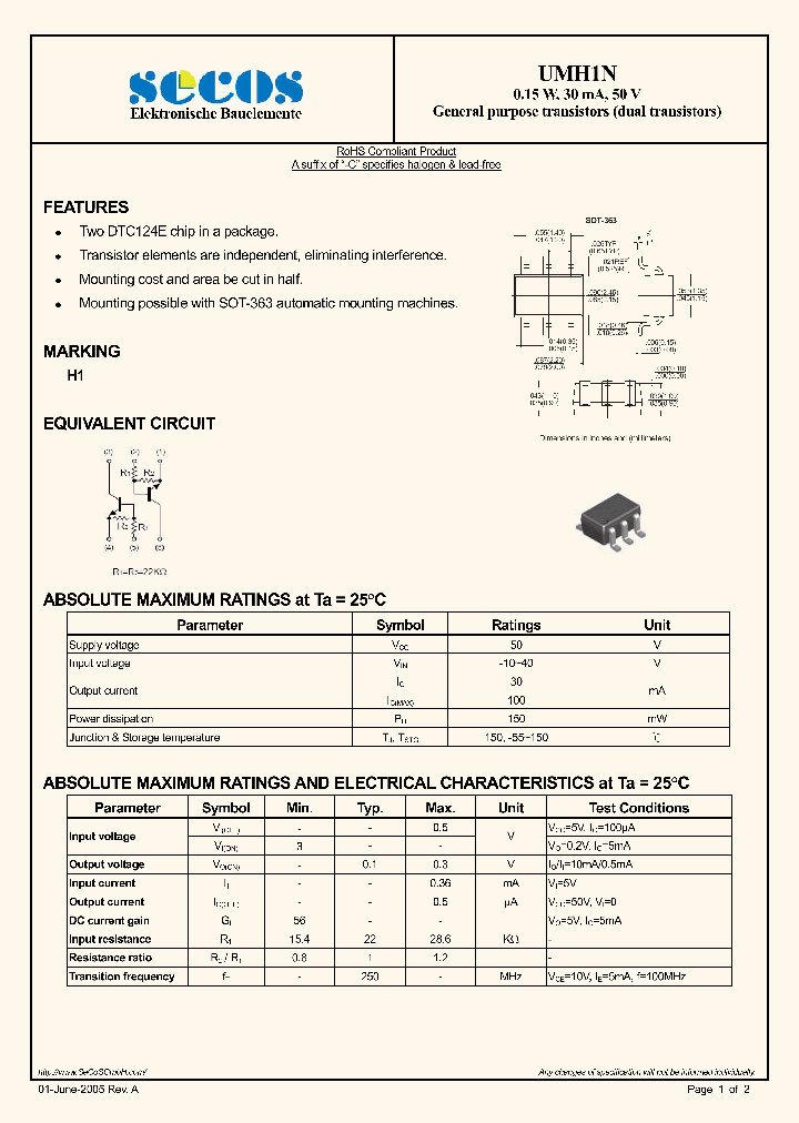 UMH1N_4612558.PDF Datasheet