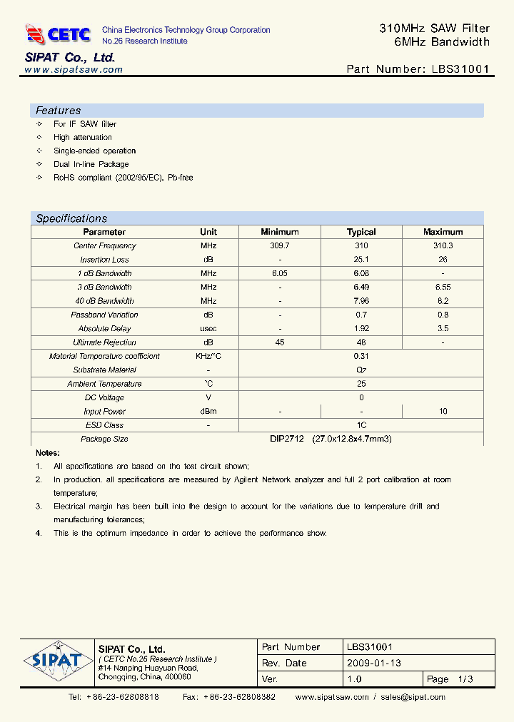 LBS31001_4612807.PDF Datasheet
