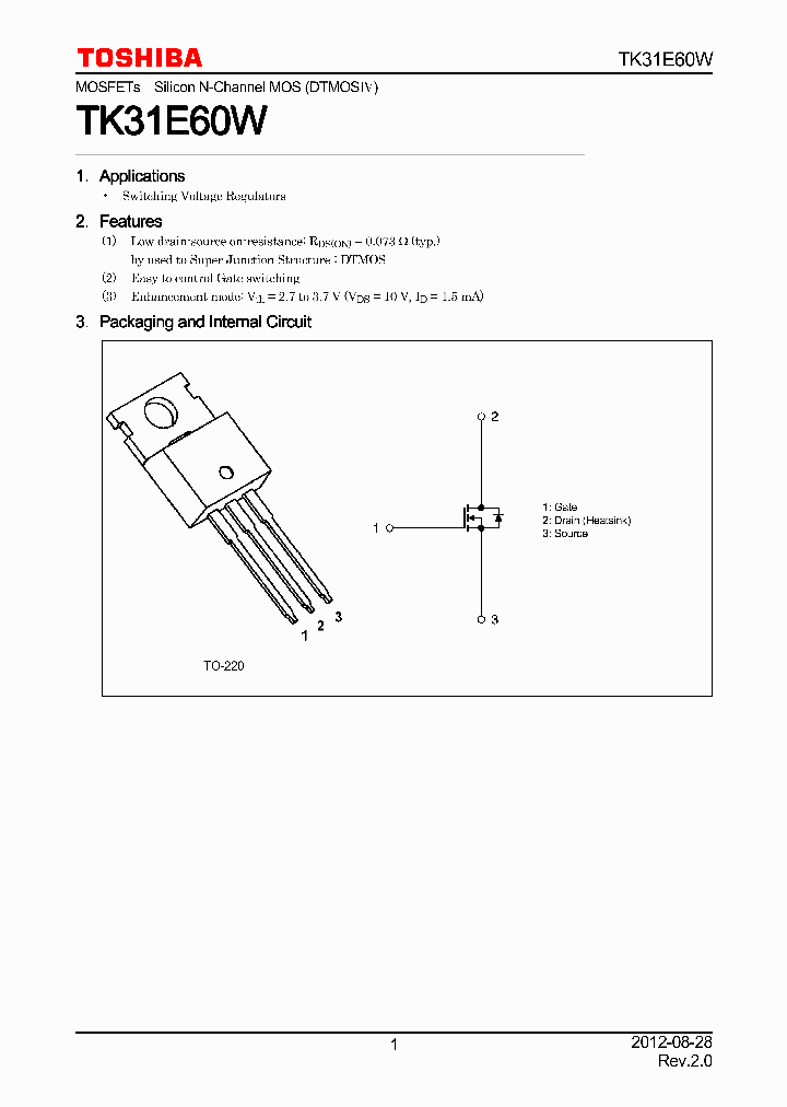 TK31E60W_4616966.PDF Datasheet