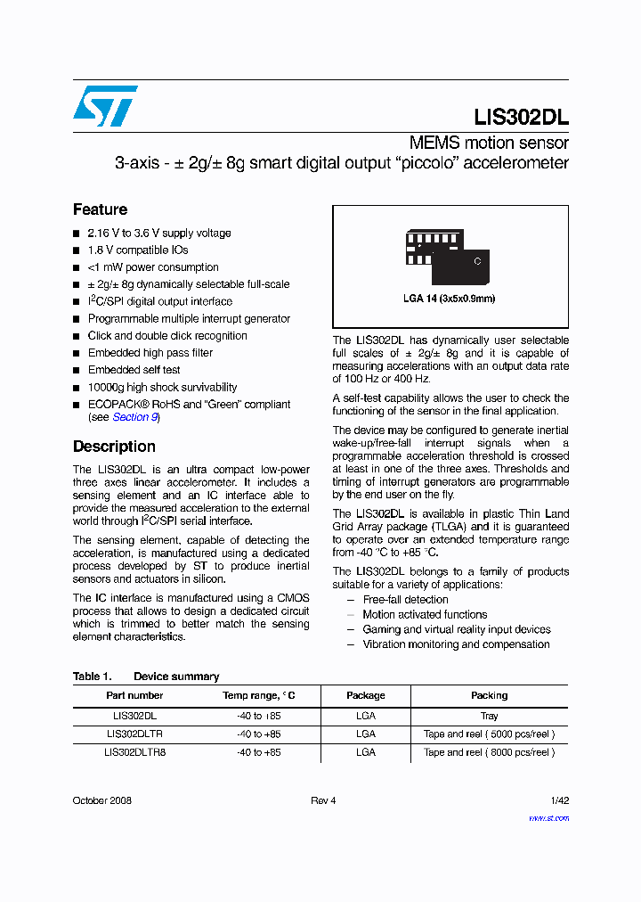 LIS302DL_4624235.PDF Datasheet