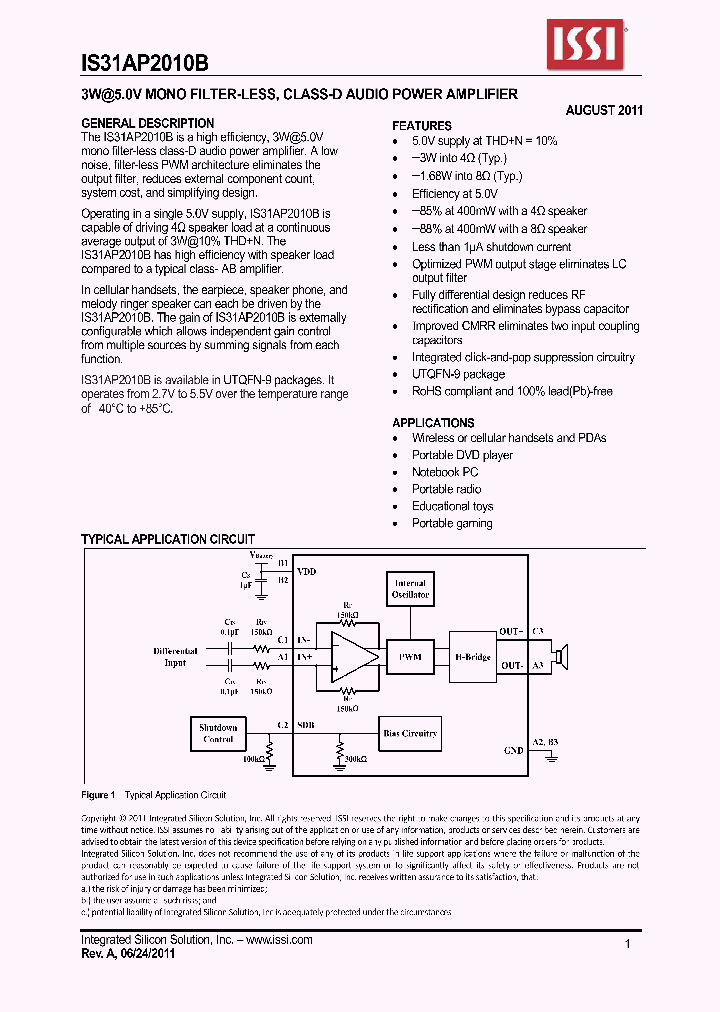 IS31AP2010B_4624248.PDF Datasheet