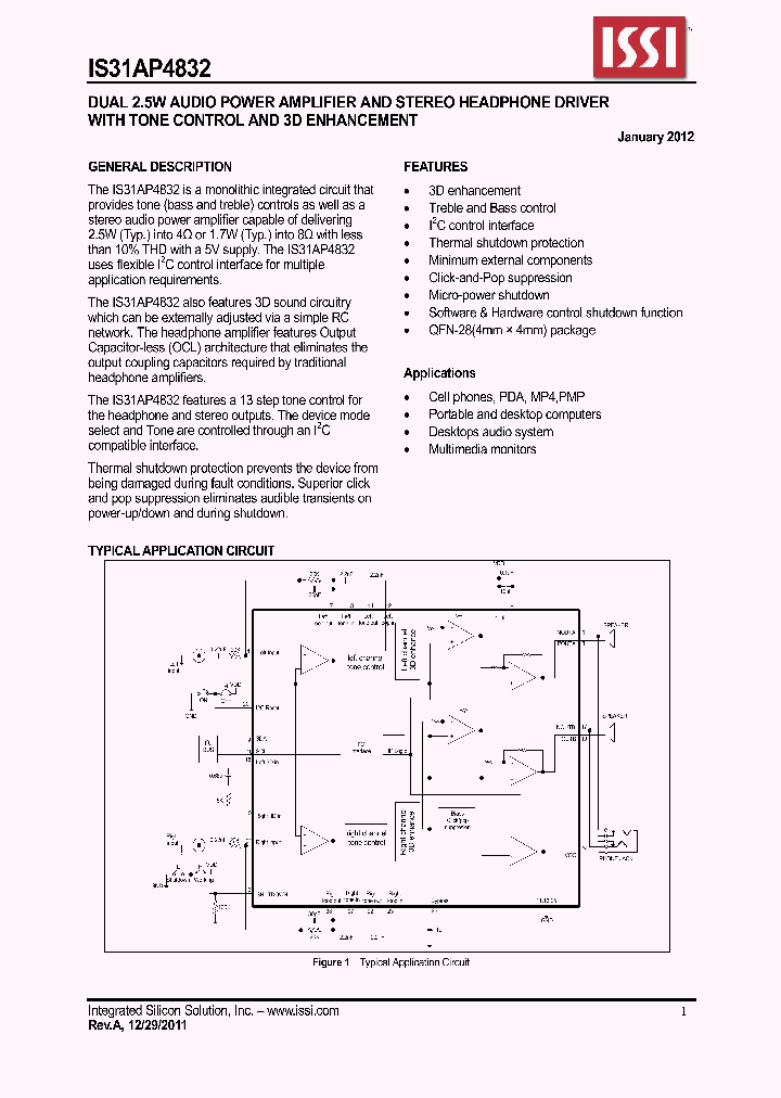 IS31AP4832_4624258.PDF Datasheet