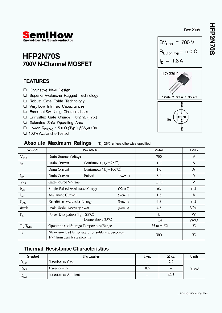 HFP2N70S_4627143.PDF Datasheet