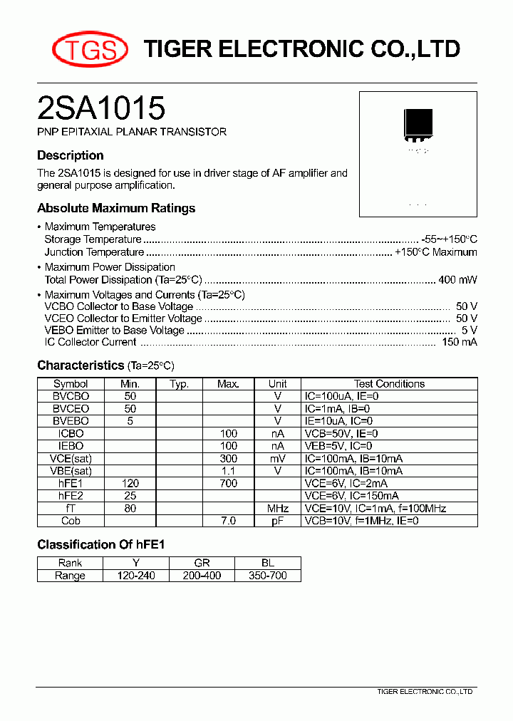 2SA1015_4631412.PDF Datasheet