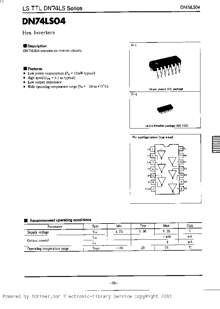 DN74LS04_4632327.PDF Datasheet