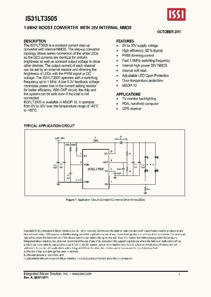 IS31LT3505_4638187.PDF Datasheet