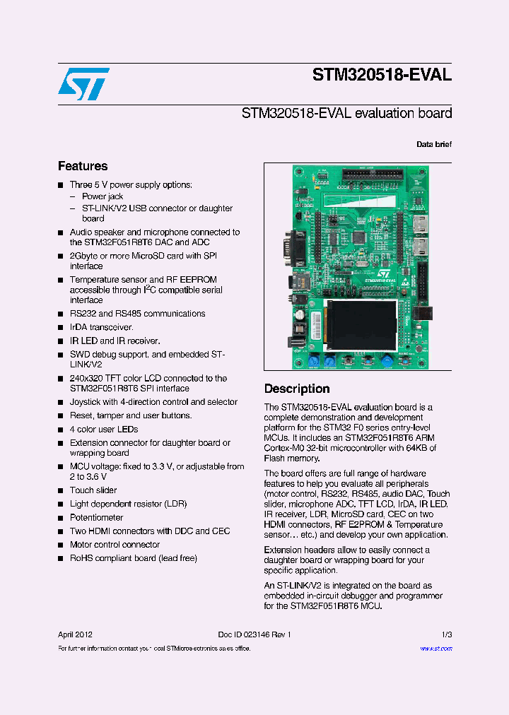 STM320518-EVAL_4646605.PDF Datasheet