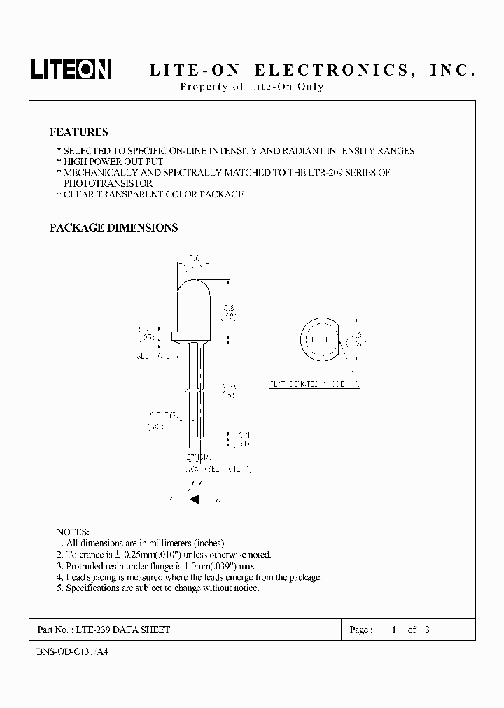 LTE-239_4648434.PDF Datasheet