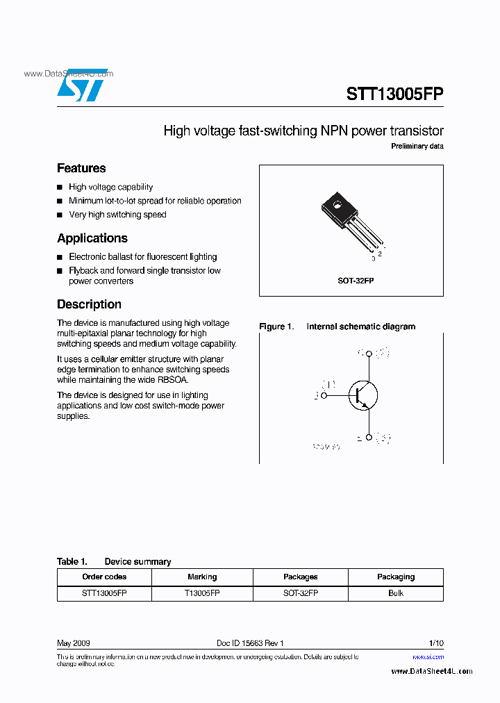 STT13005FP_4655567.PDF Datasheet