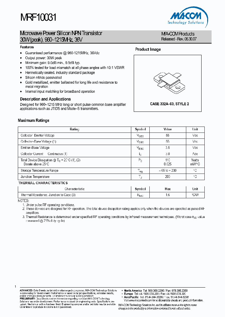MRF10031_4660855.PDF Datasheet