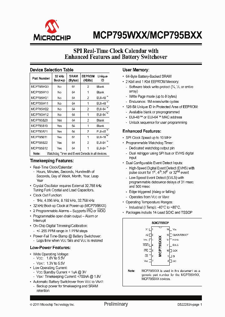 MCP795B11_4661520.PDF Datasheet