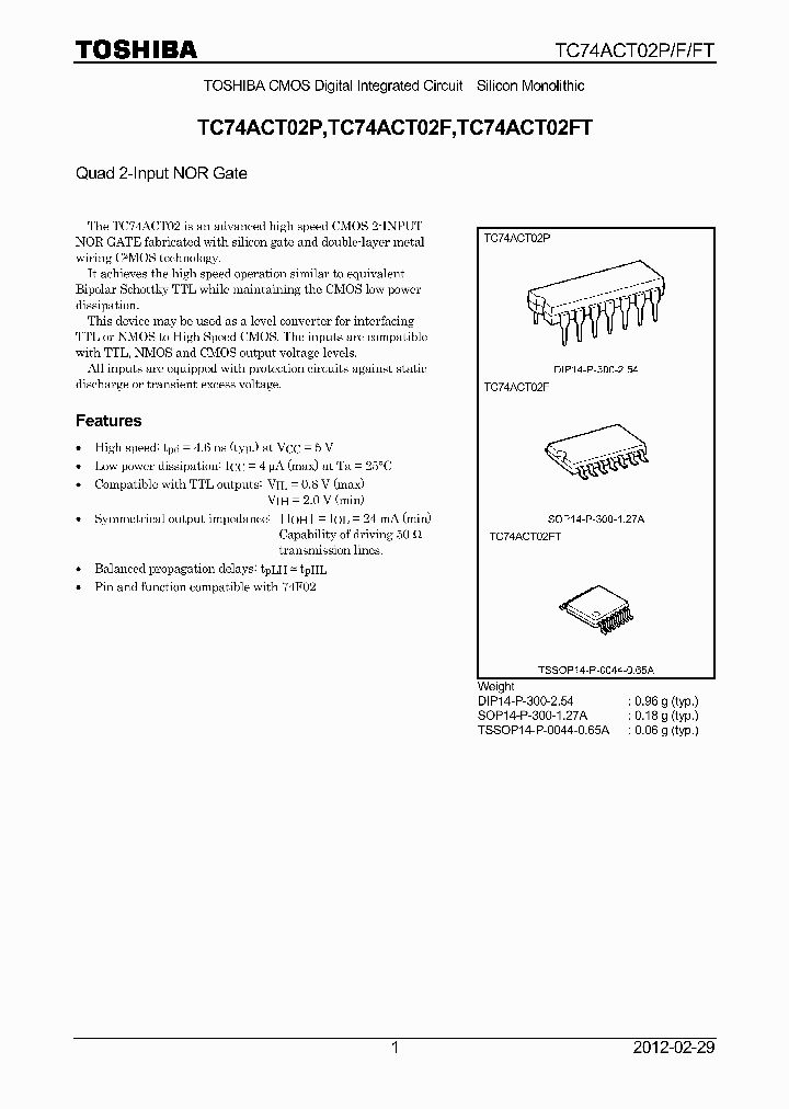 TC74ACT02FT12_4662367.PDF Datasheet