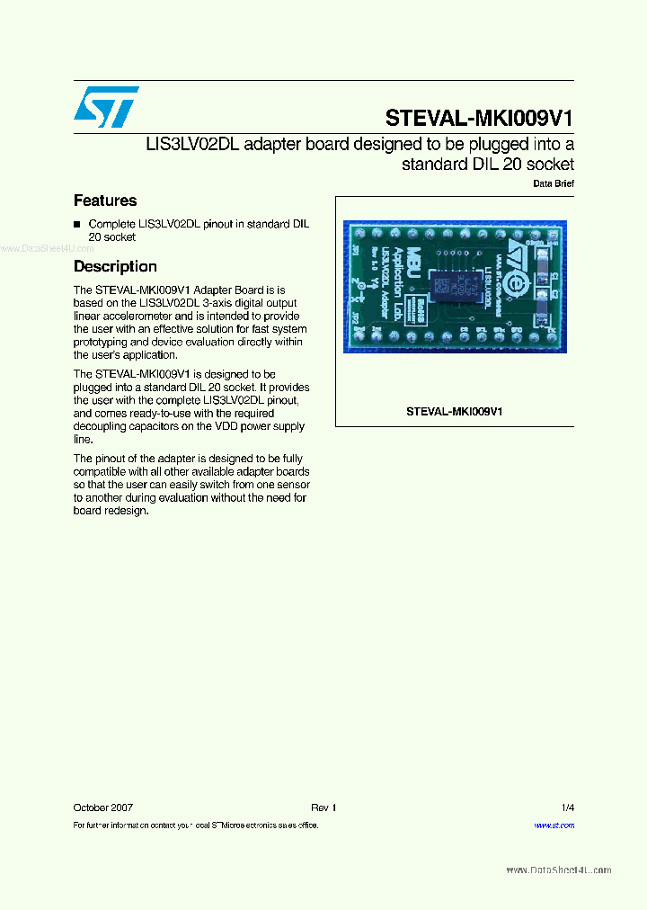 STEVAL-MKI009V1_4662655.PDF Datasheet