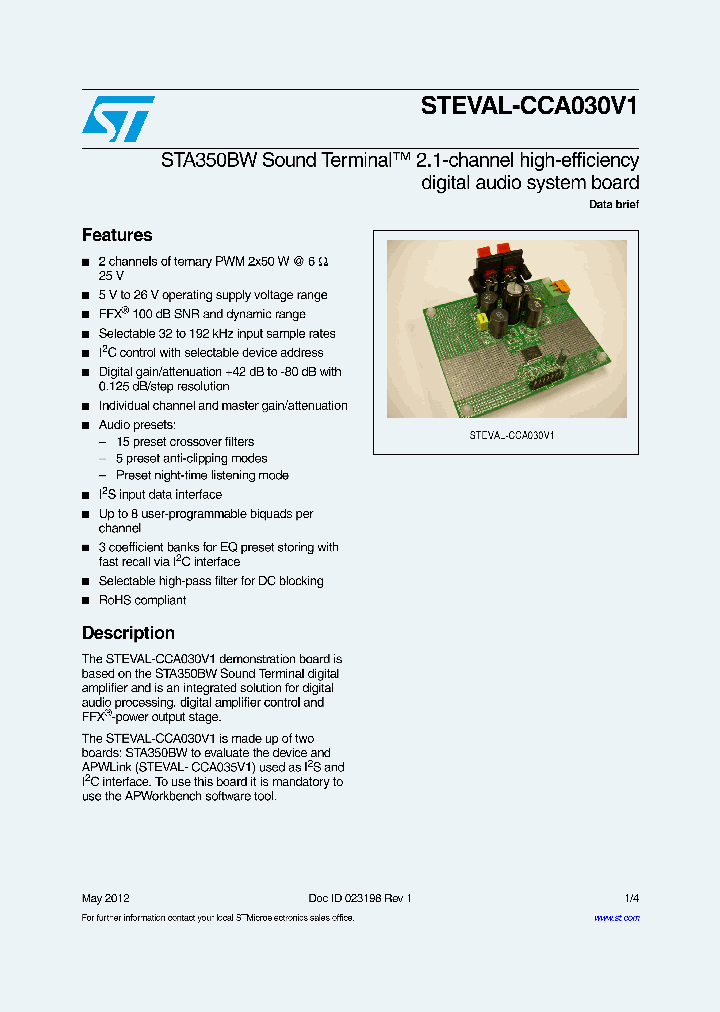 STEVAL-CCA030V1_4662800.PDF Datasheet