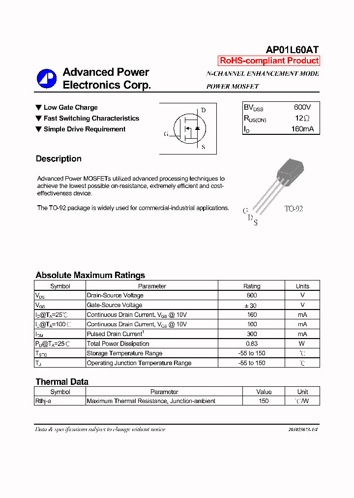 AP01L60AT10_4663320.PDF Datasheet