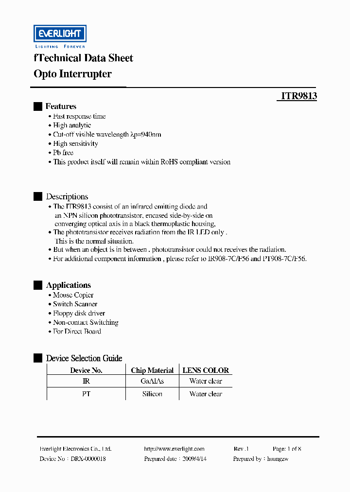 ITR9813_4666020.PDF Datasheet