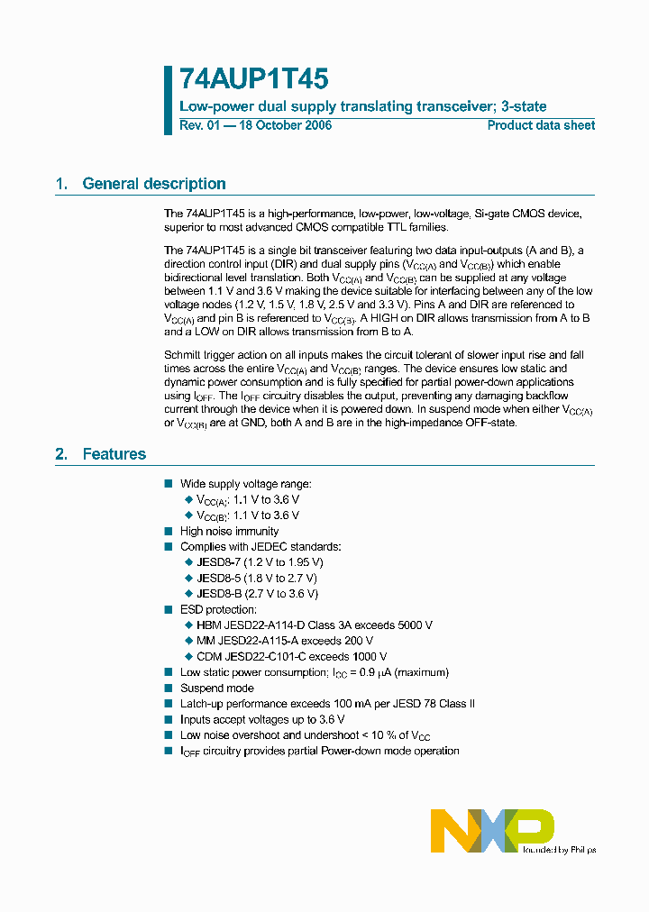 74AUP1T45GW_4679569.PDF Datasheet
