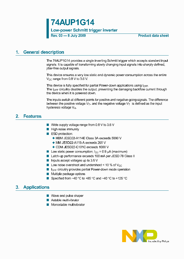 74AUP1G14GF_4679821.PDF Datasheet