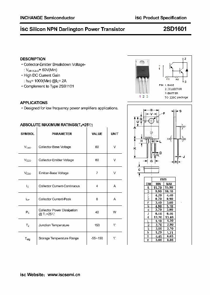 2SD1601_4684625.PDF Datasheet