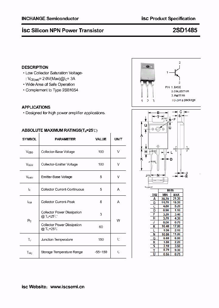 2SD1485_4684574.PDF Datasheet