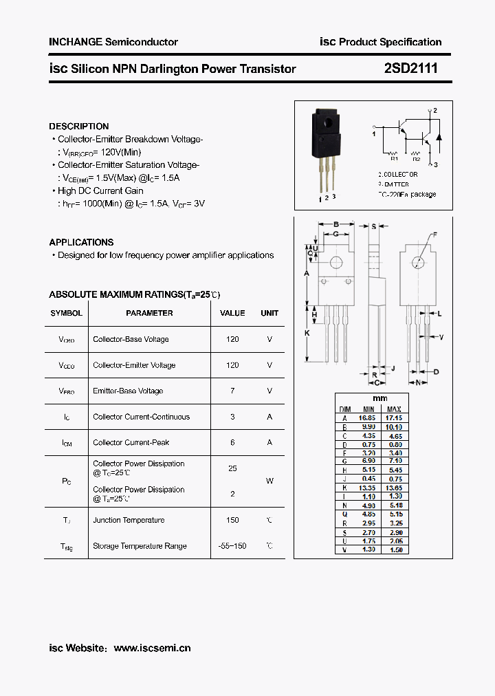 2SD2111_4684603.PDF Datasheet
