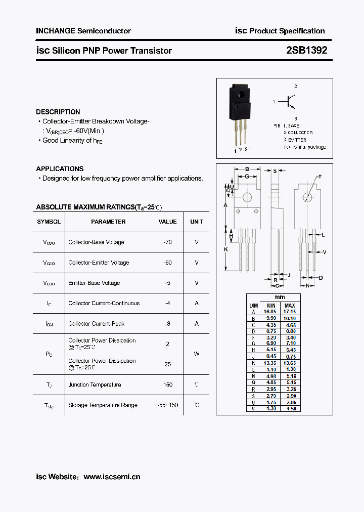 2SB1392_4684337.PDF Datasheet