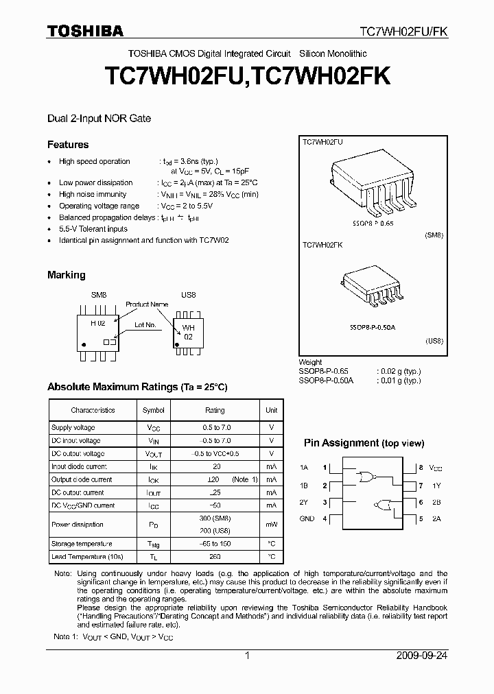 TC7WH02FK09_4690390.PDF Datasheet