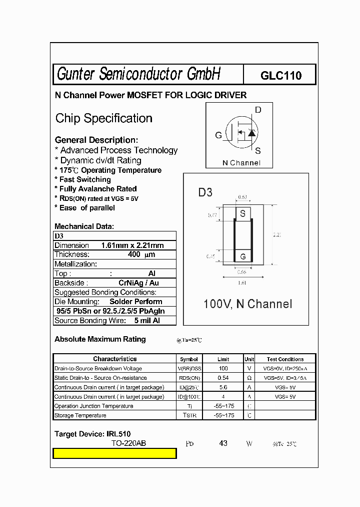 GLC110_4695018.PDF Datasheet