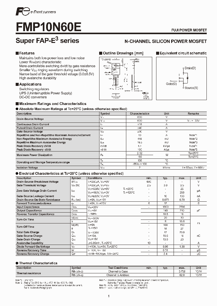 FMP10N60E_4699137.PDF Datasheet