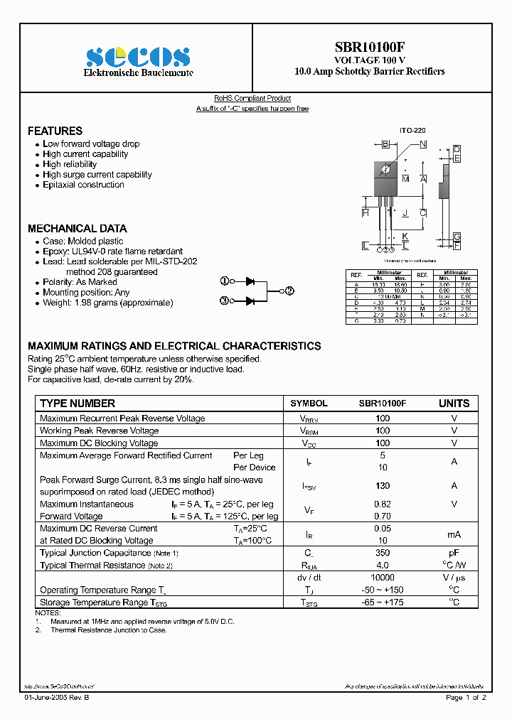 SBR10100F_4703497.PDF Datasheet