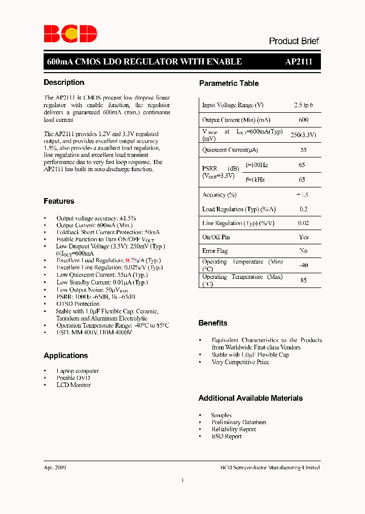AP2111_4707140.PDF Datasheet