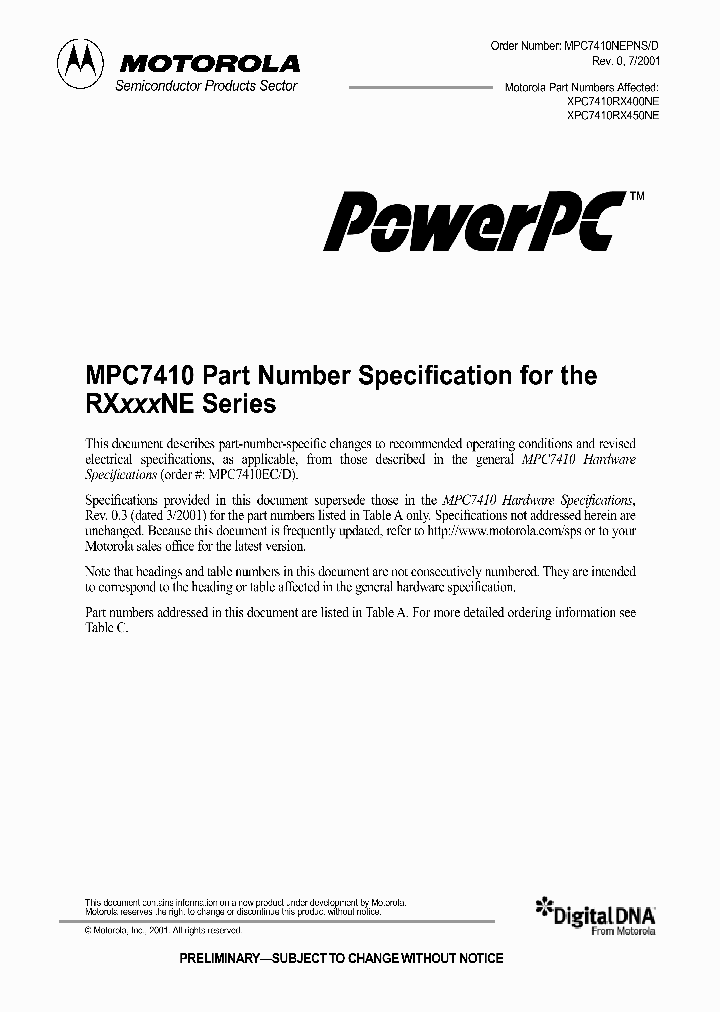 MPC7410NEPNS_4710330.PDF Datasheet