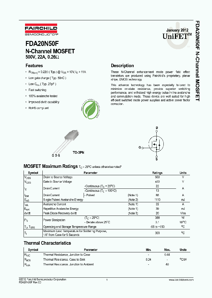 FDA20N50F12_4712622.PDF Datasheet