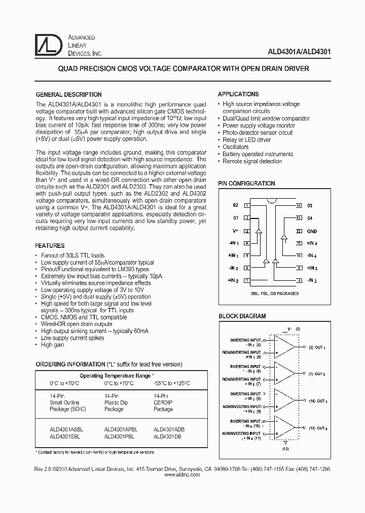 ALD4301ASBL_4713075.PDF Datasheet