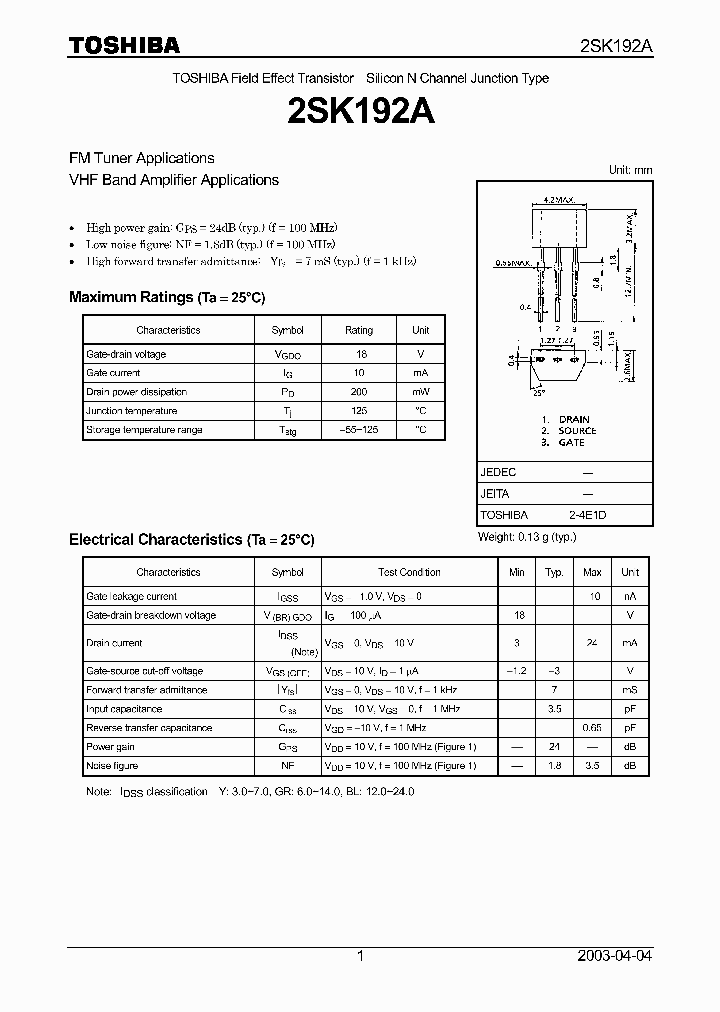 2SK192A_4714378.PDF Datasheet