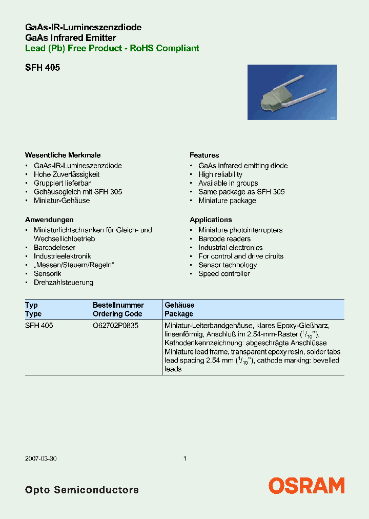 SFH405_4718360.PDF Datasheet