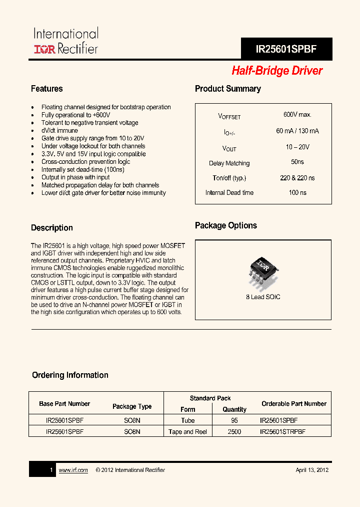 IR25601STRPBF_4720856.PDF Datasheet