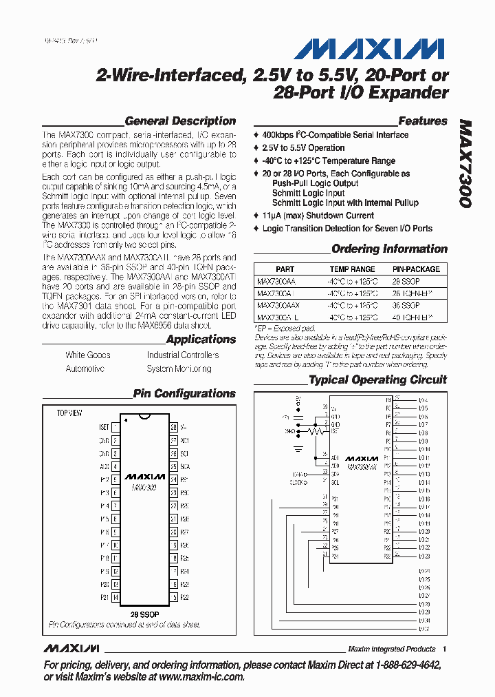MAX7300ATI_4720999.PDF Datasheet