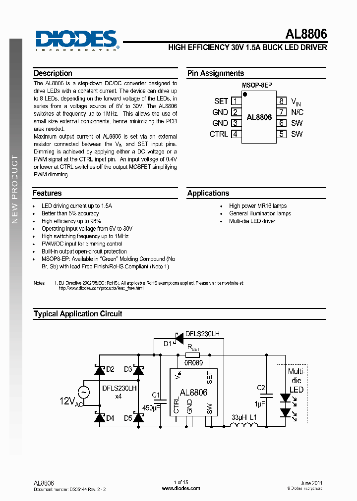 AL8806MP8-13_4722100.PDF Datasheet