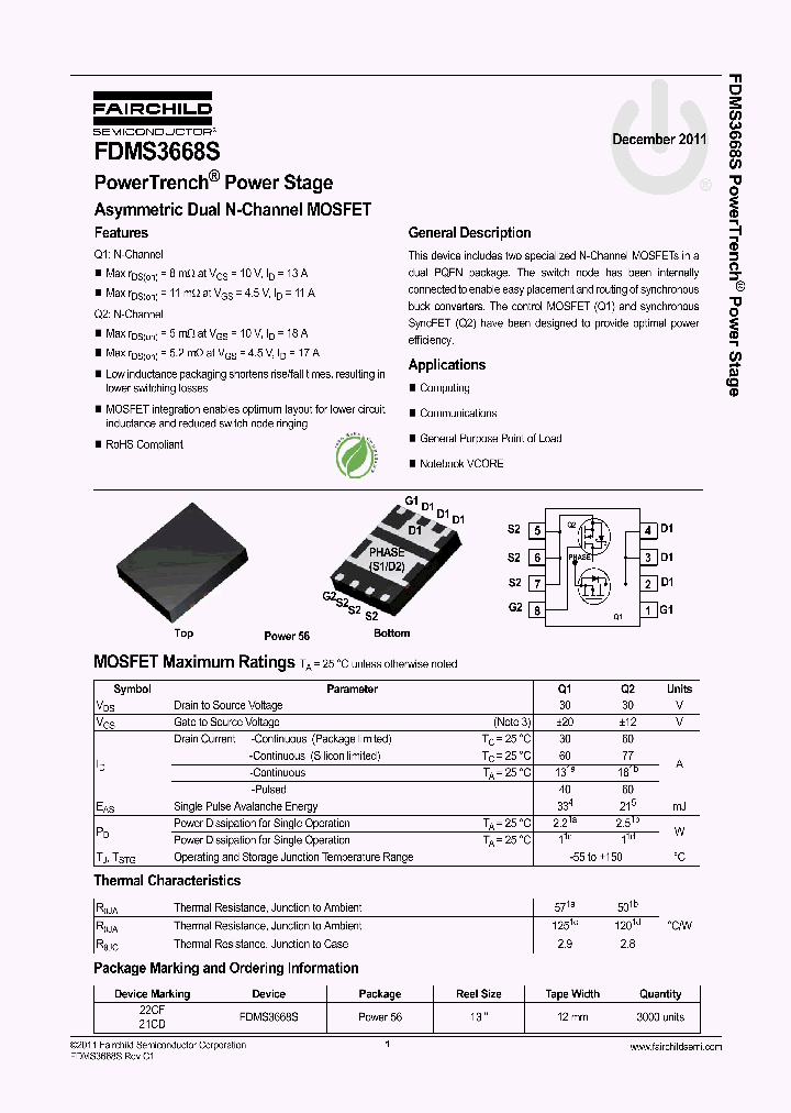 FDMS3668S_4722283.PDF Datasheet