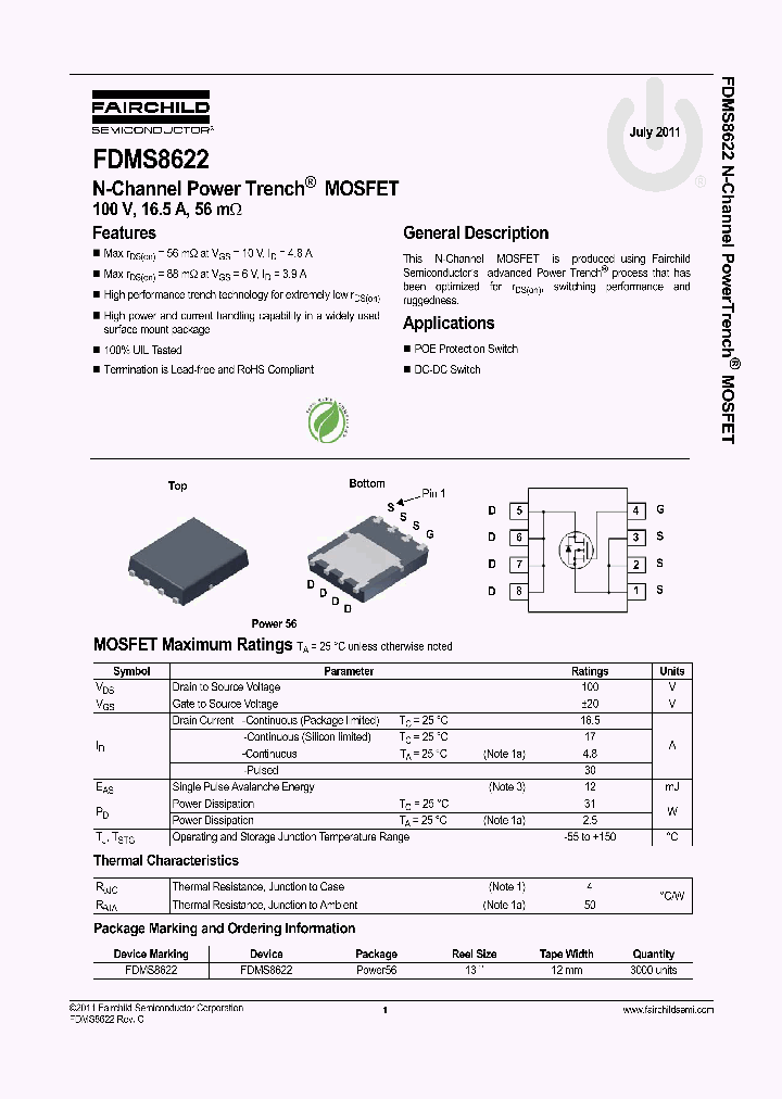 FDMS8622_4732023.PDF Datasheet